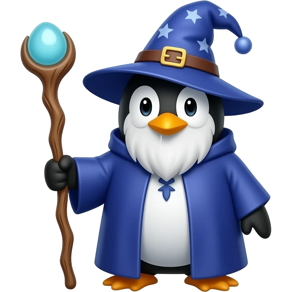 Penguin Wizard emoji