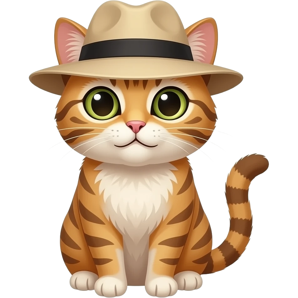 Cat with hat emoji