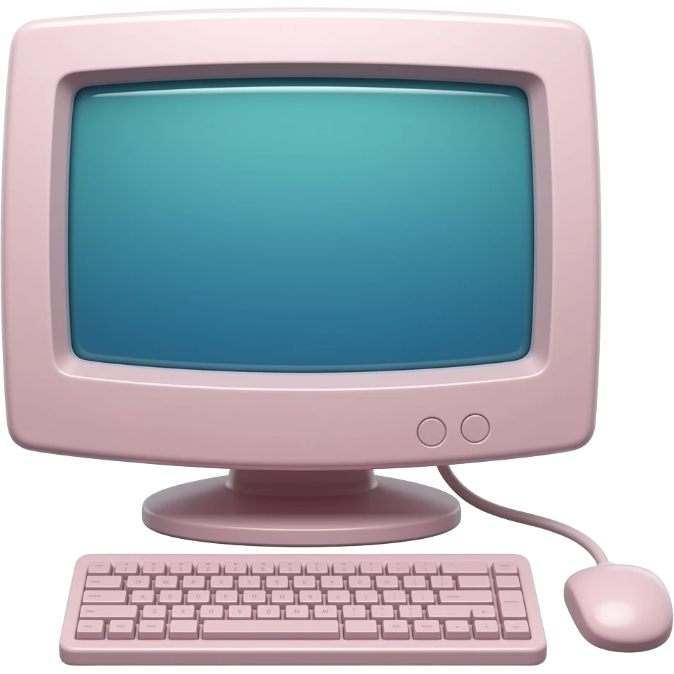 pink desktop computer emoji