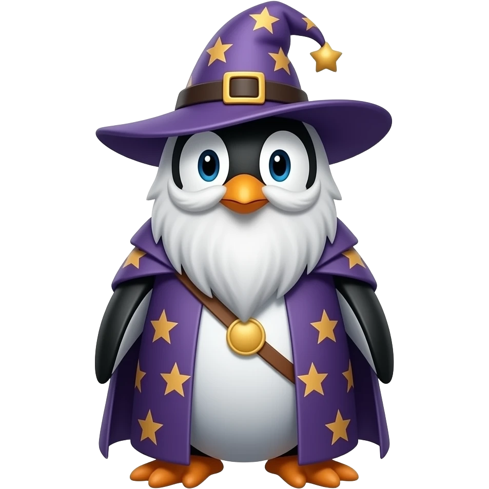 Penguin Wizard emoji