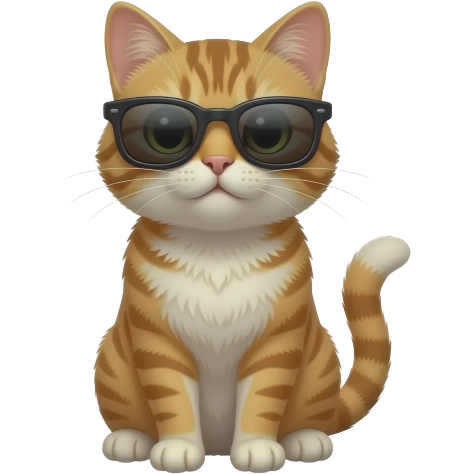 Cat wearing sunglasses emoji | AI Emoji Generator