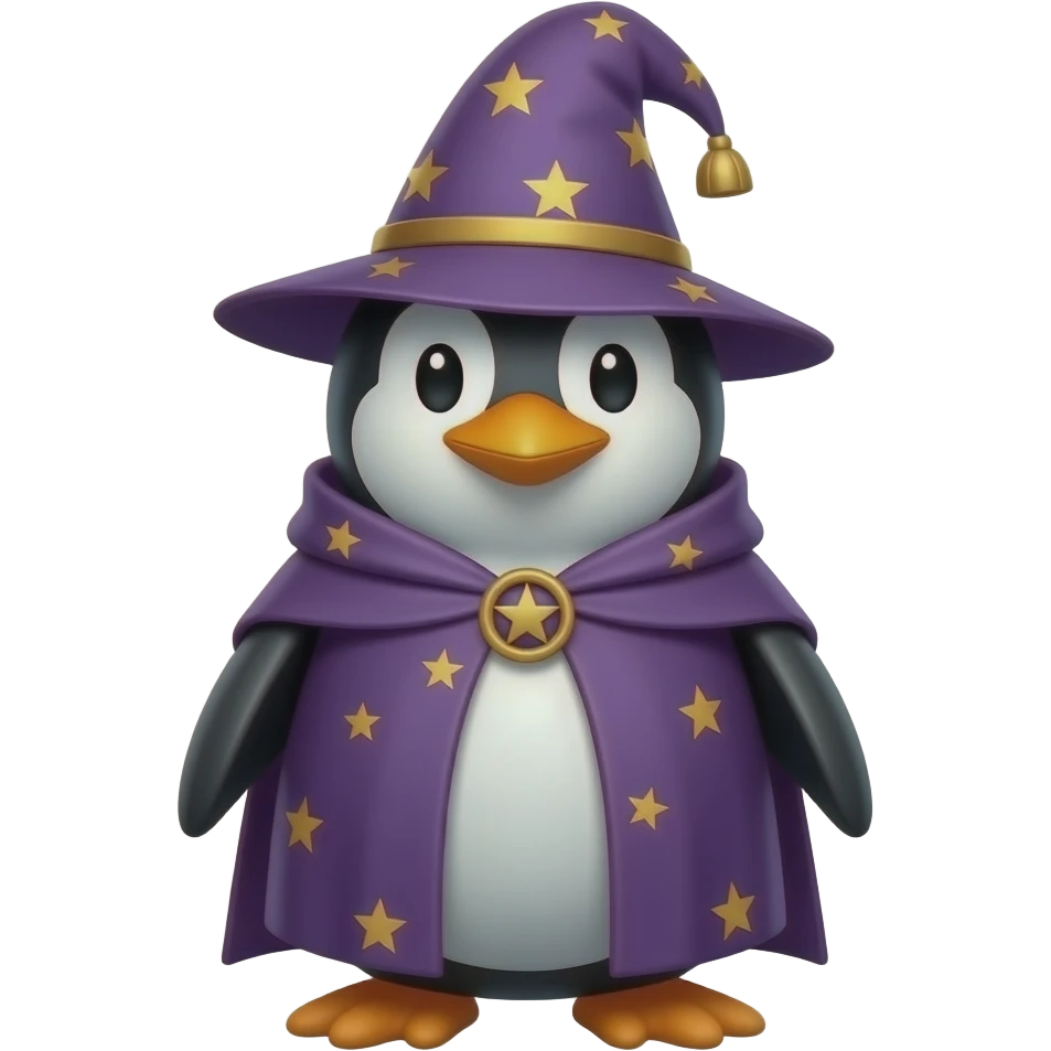Penguin Wizard emoji