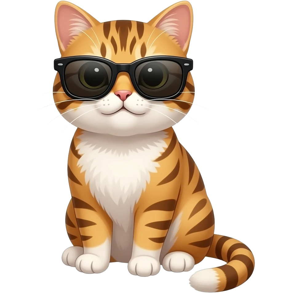 Cat wearing sunglasses emoji