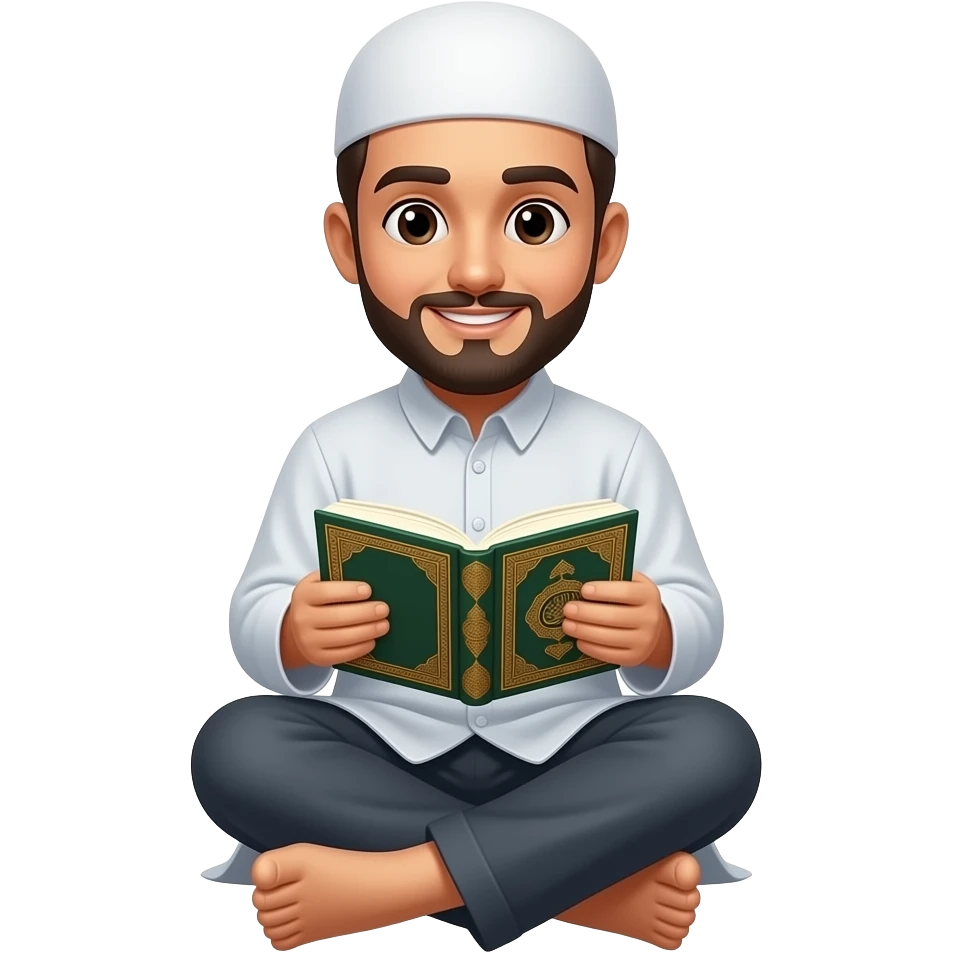 reding quran sitting emoji