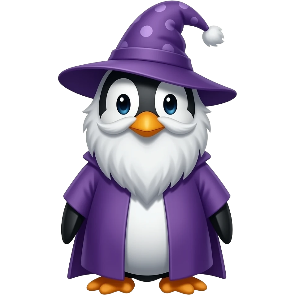 Penguin Wizard emoji