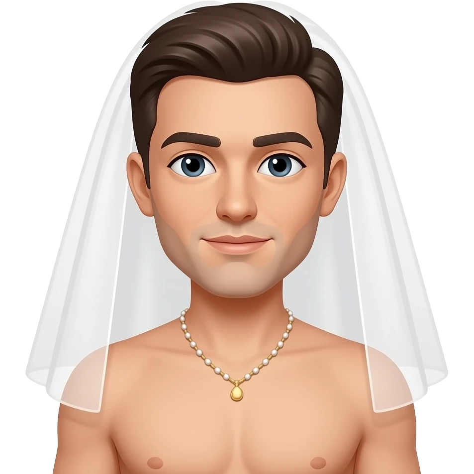 Naked man's wedding emoji