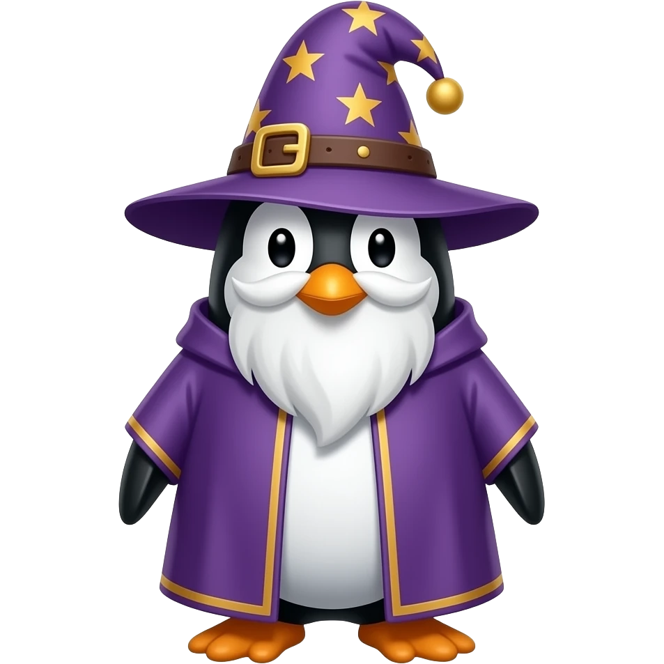 Penguin Wizard emoji
