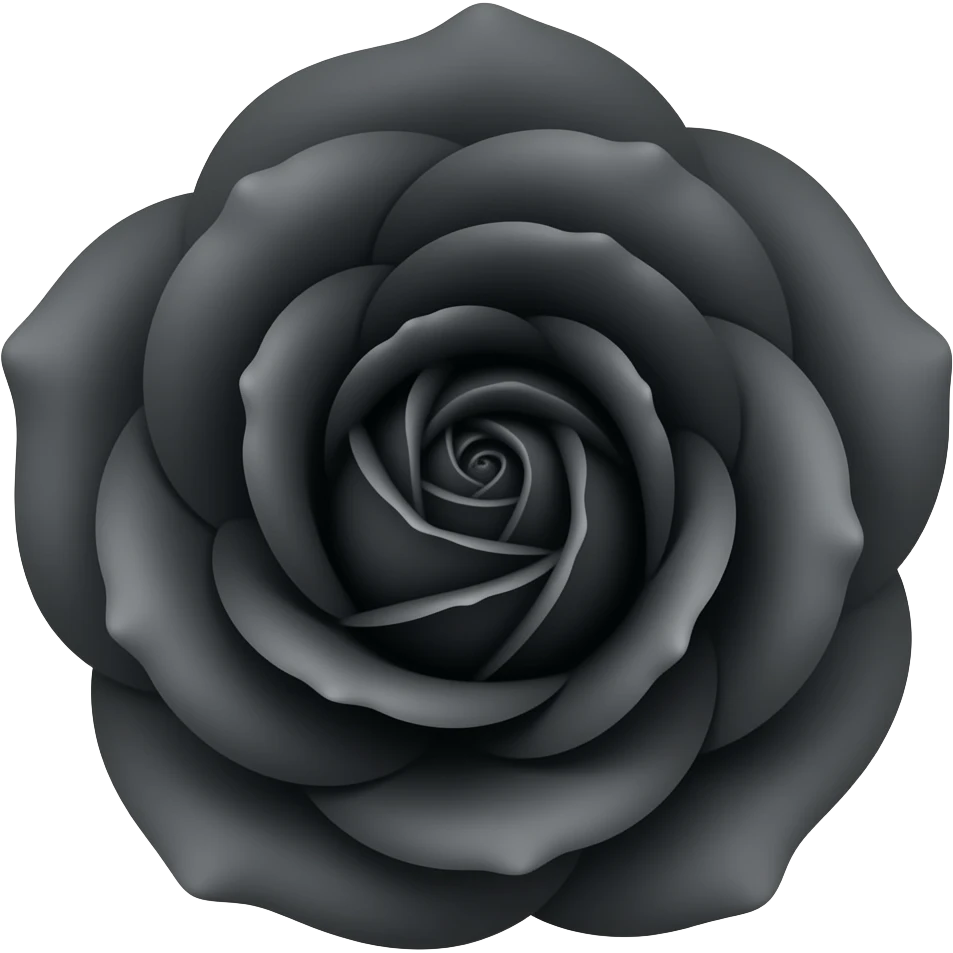 Rose noire emoji