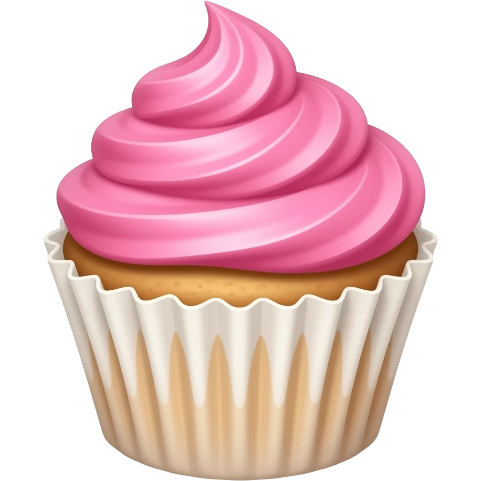 Cupcake with pink icing emoji