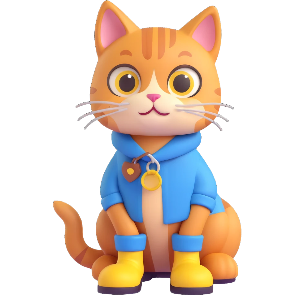 A cat wearing boots emoji