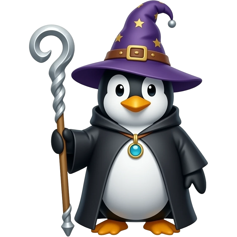 Penguin Wizard emoji