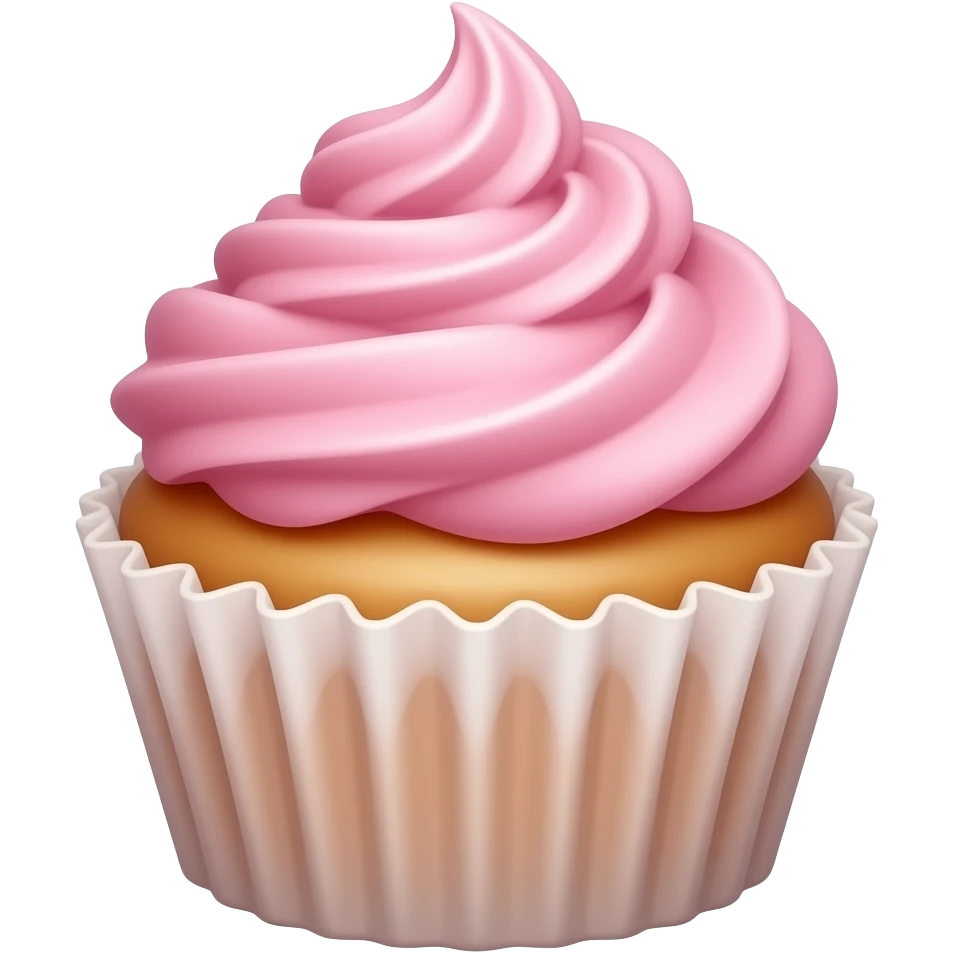 Cupcake with pink icing emoji