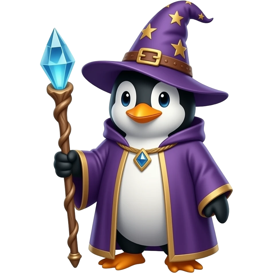 Penguin Wizard emoji