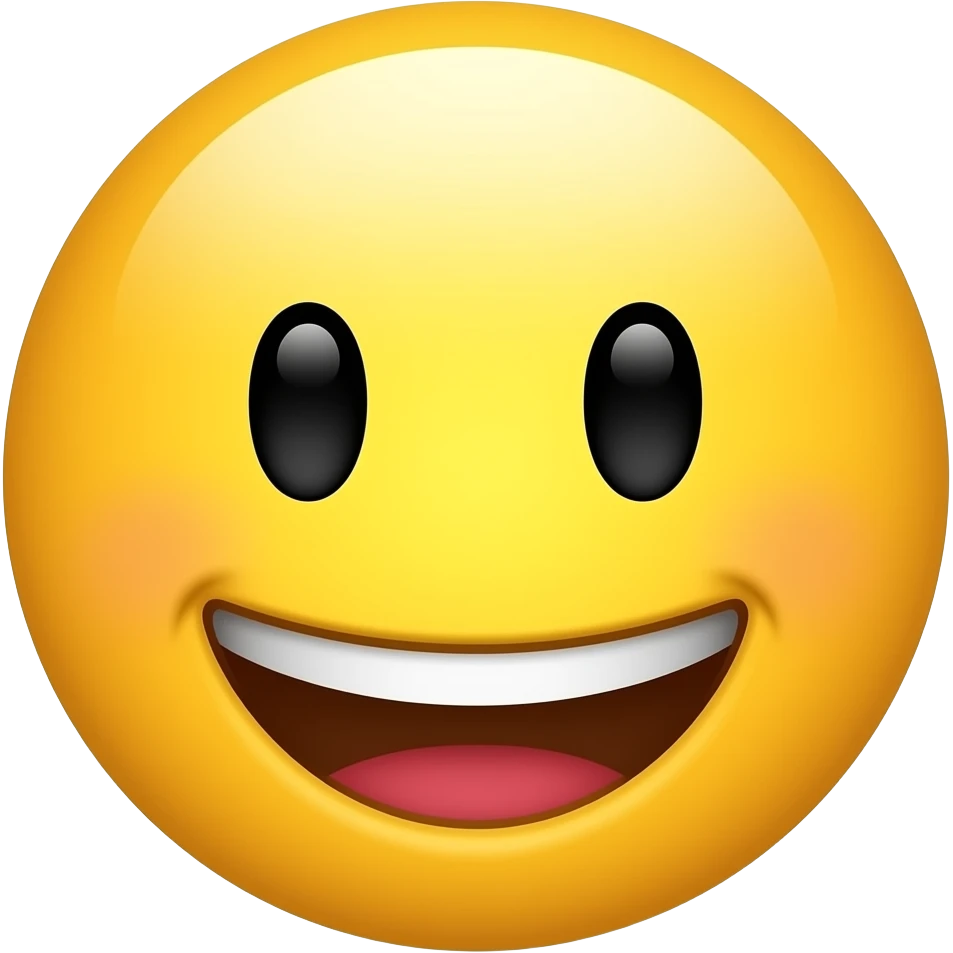 Happy face emoji