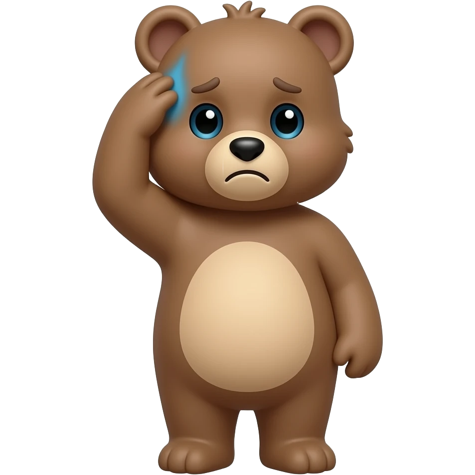 Upset Bear with a headache emoji
