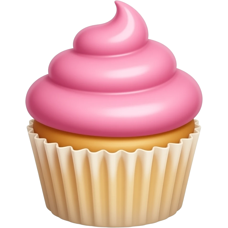 Cupcake with pink icing emoji