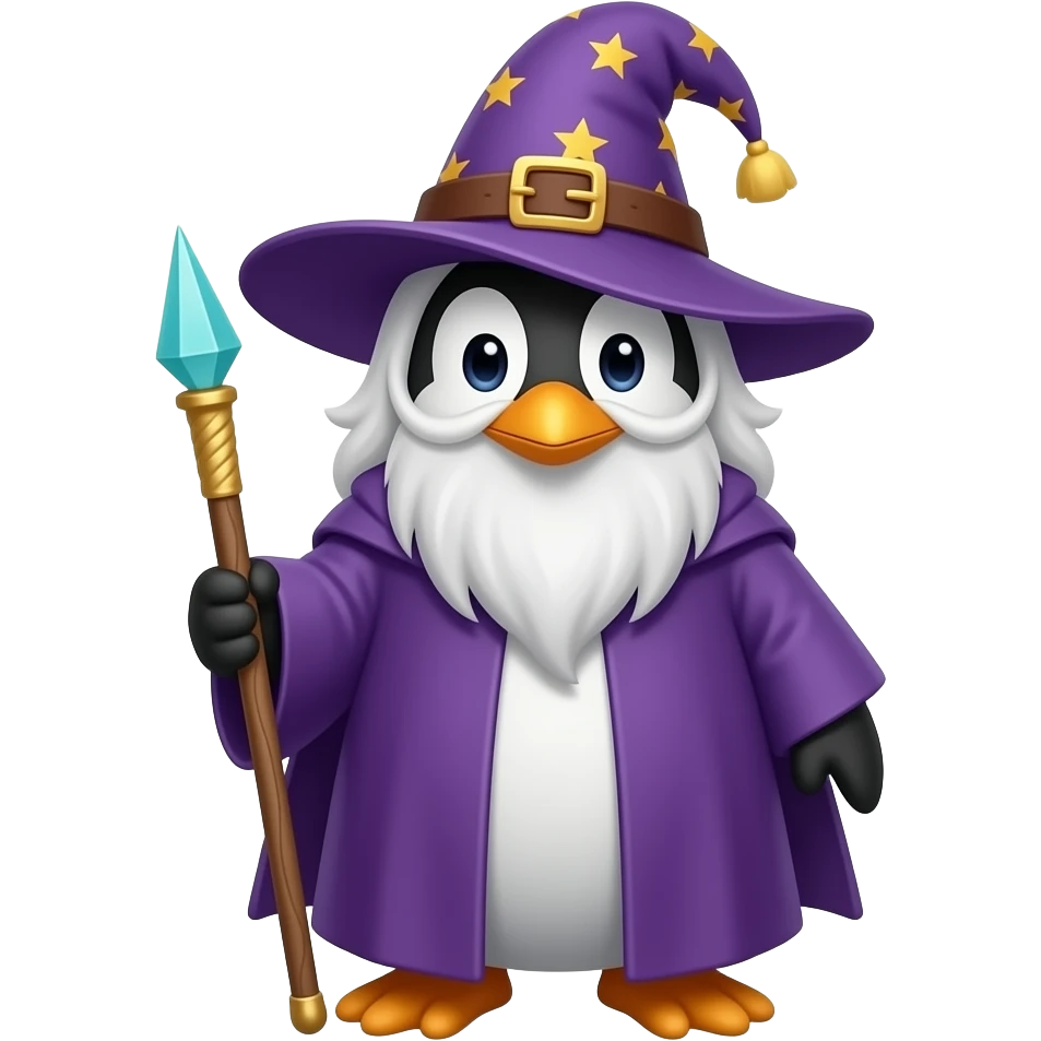 Penguin Wizard emoji