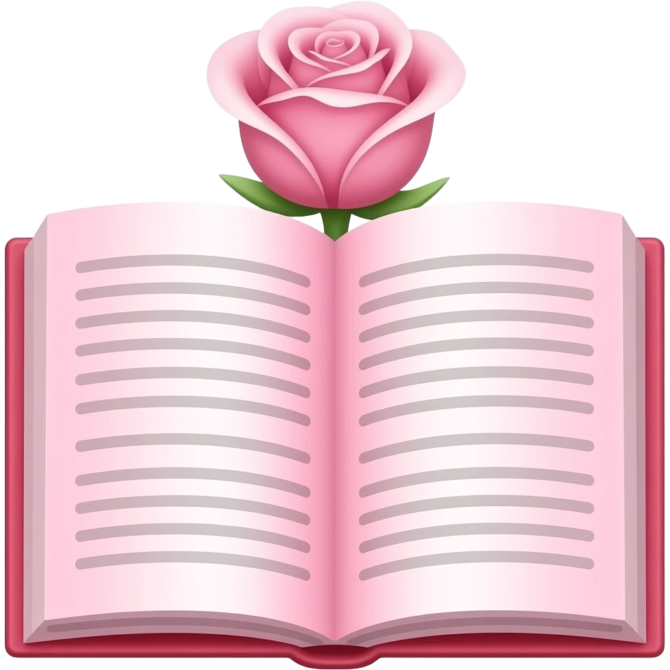 Livre rose pastel rose  rouge  plein emoji