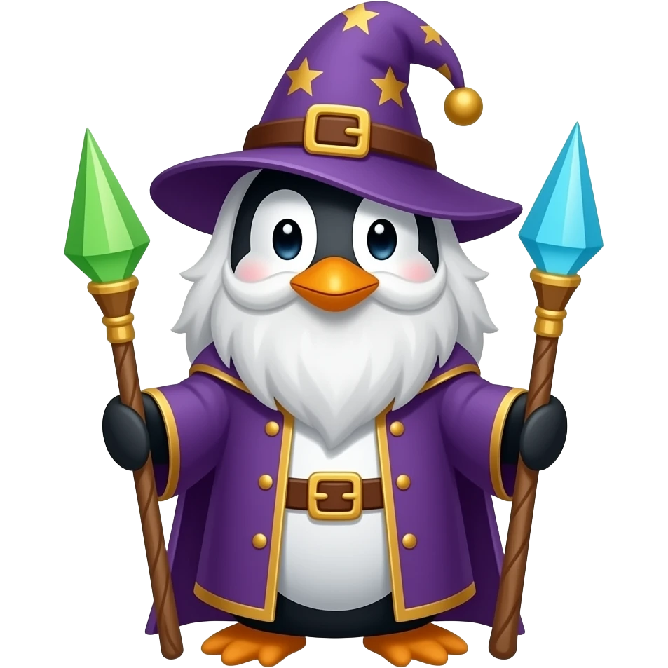 Penguin Wizard emoji