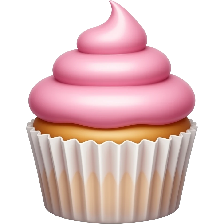 Cupcake with pink icing emoji