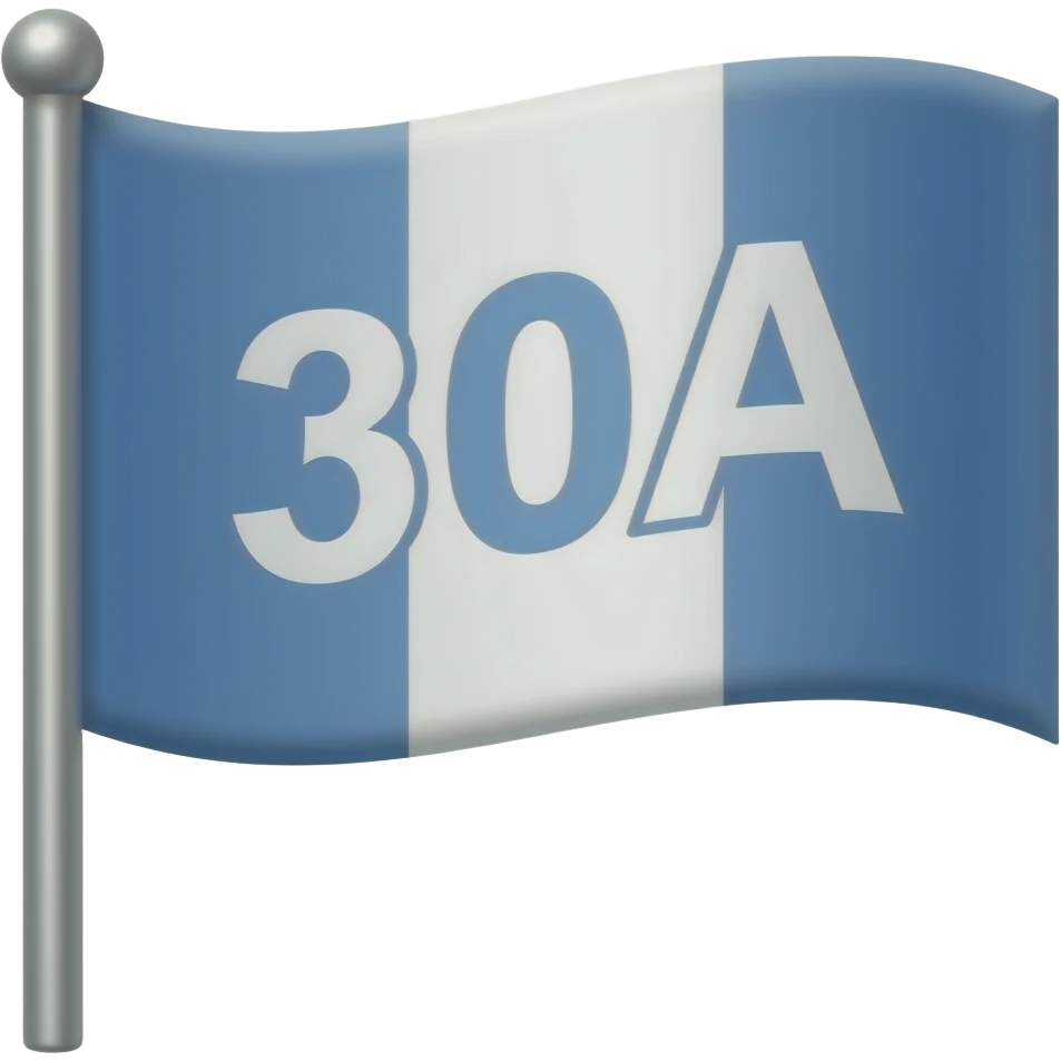 golf flag with 30A emoji