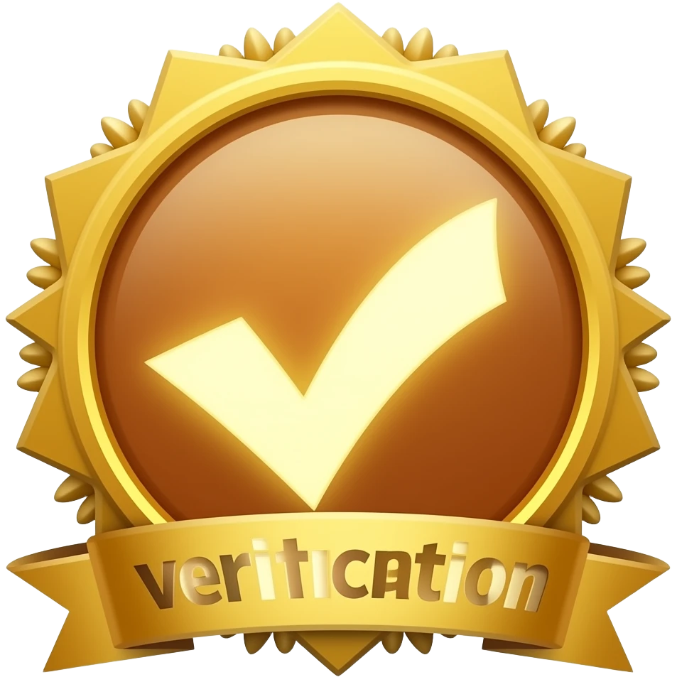 Verificado de oro brillante que brille como una luz pero que no pero que sea cobre emoji
