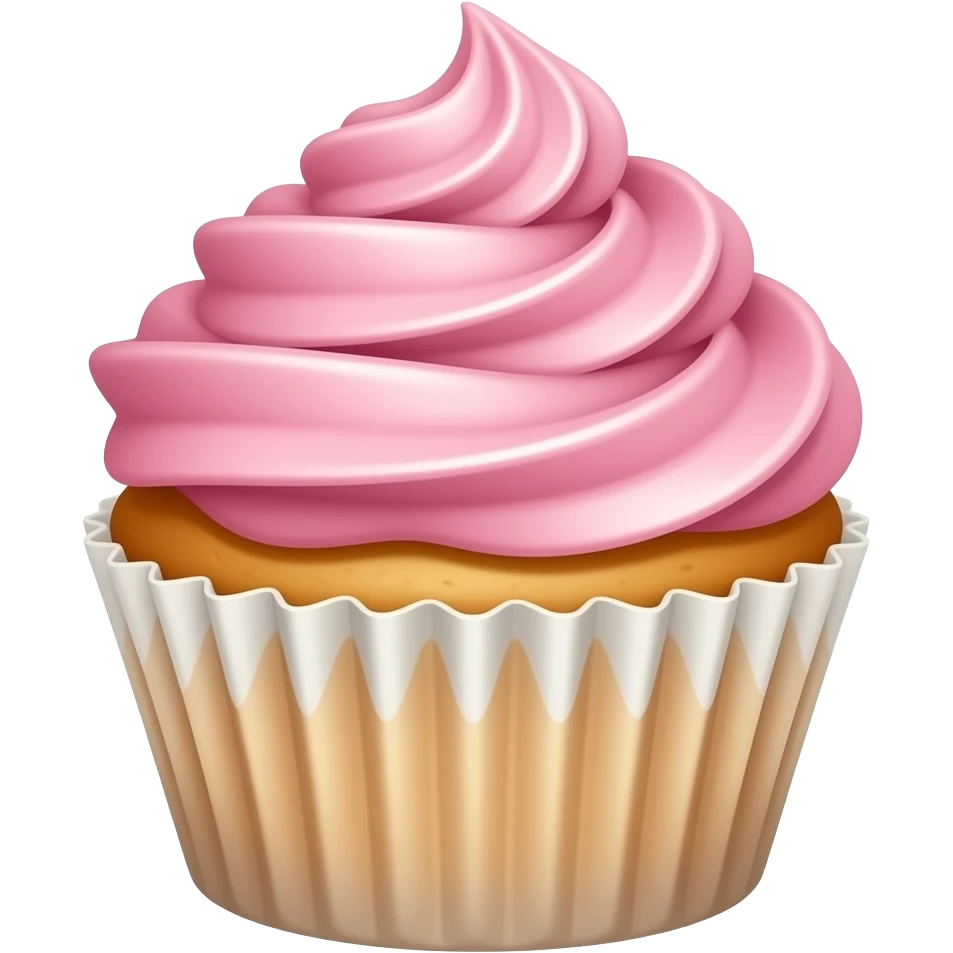 Cupcake with pink icing emoji