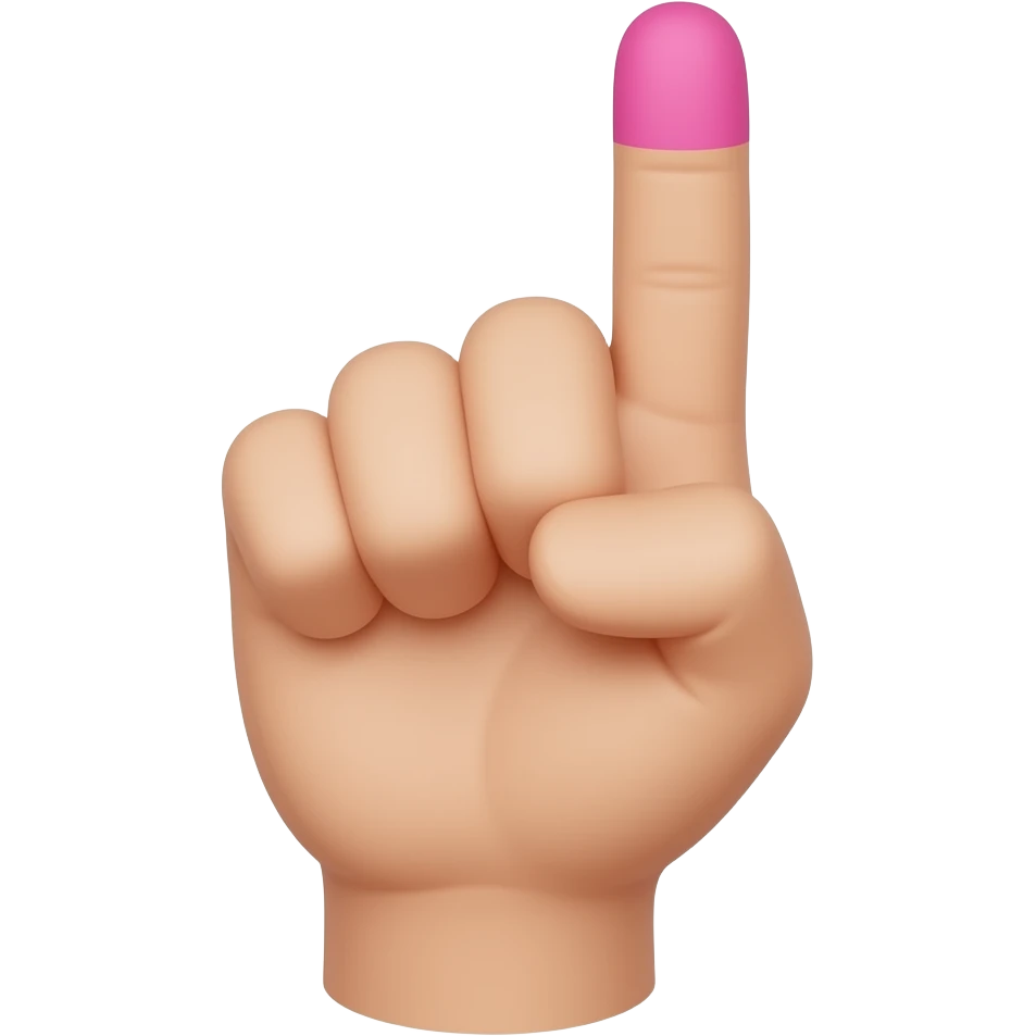 Mano de puño cerrada con solo el dedo meñique levantado emoji