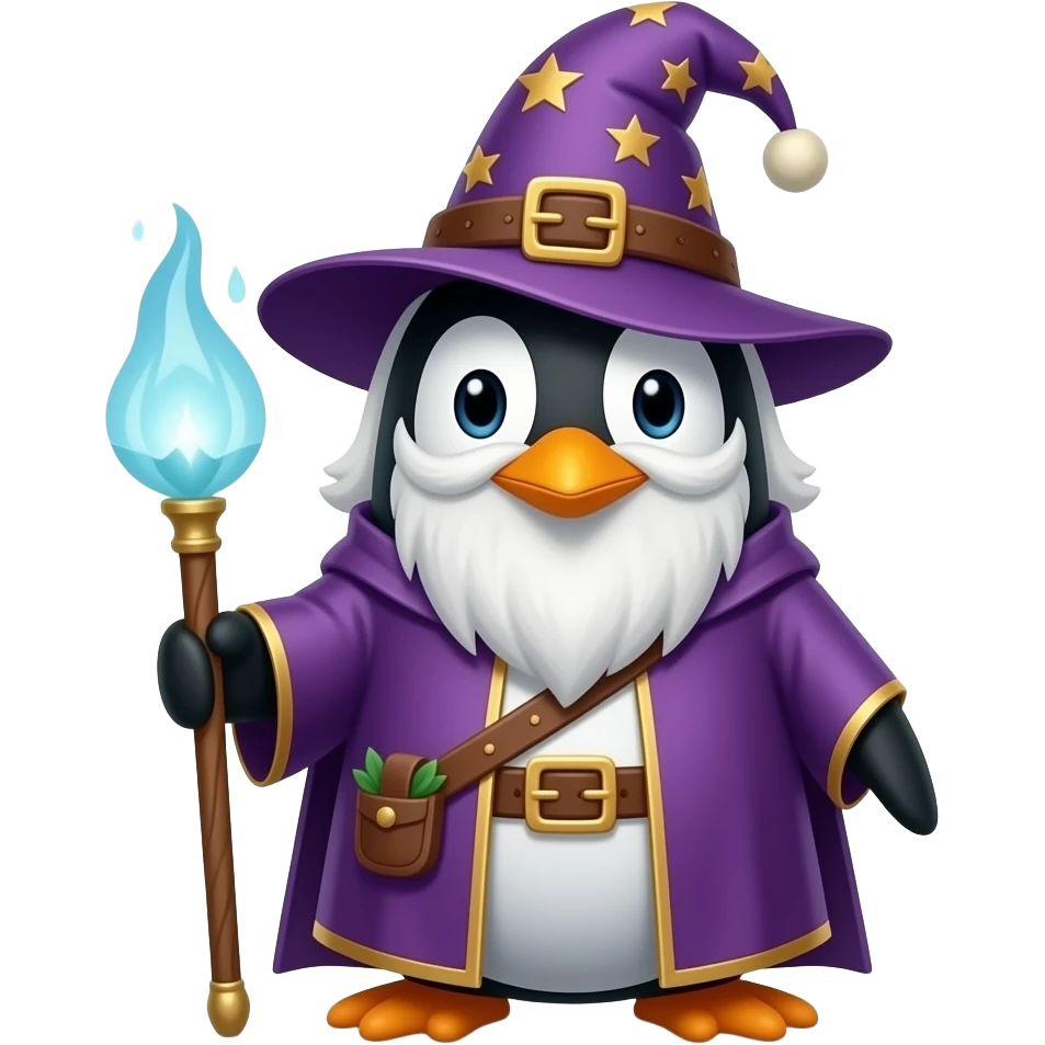 Penguin Wizard emoji