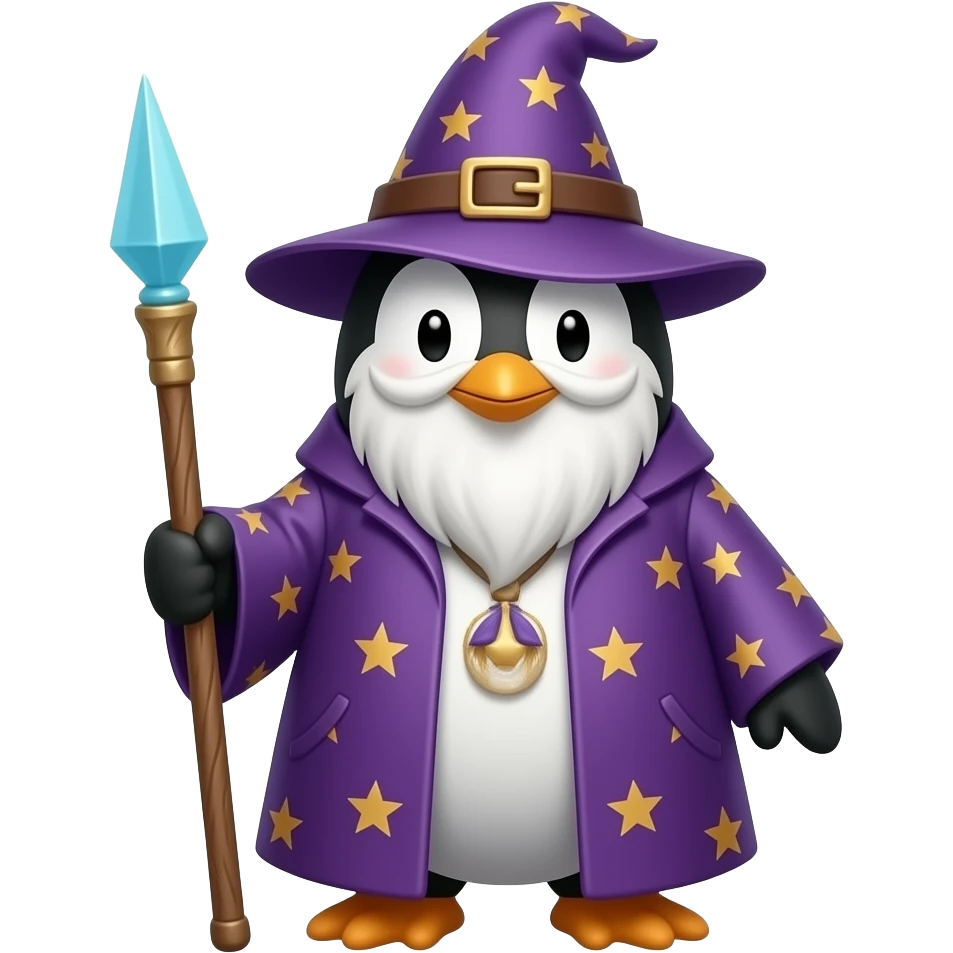 Penguin Wizard emoji