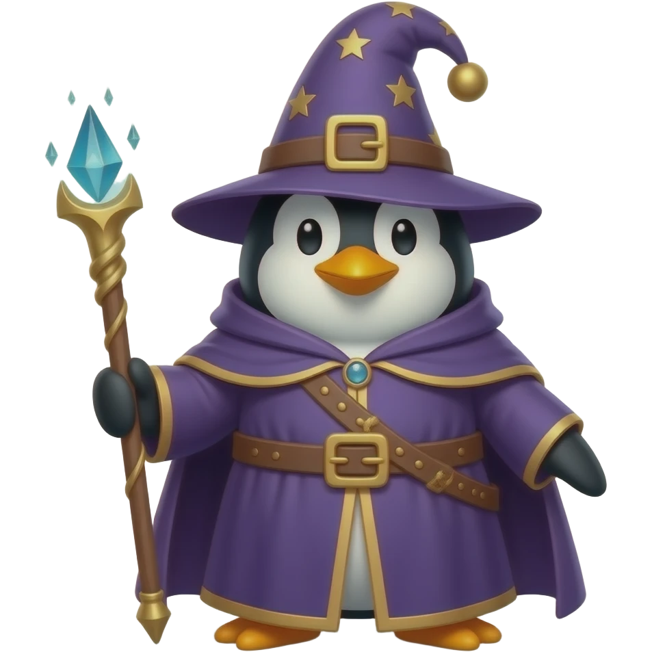 Penguin Wizard emoji