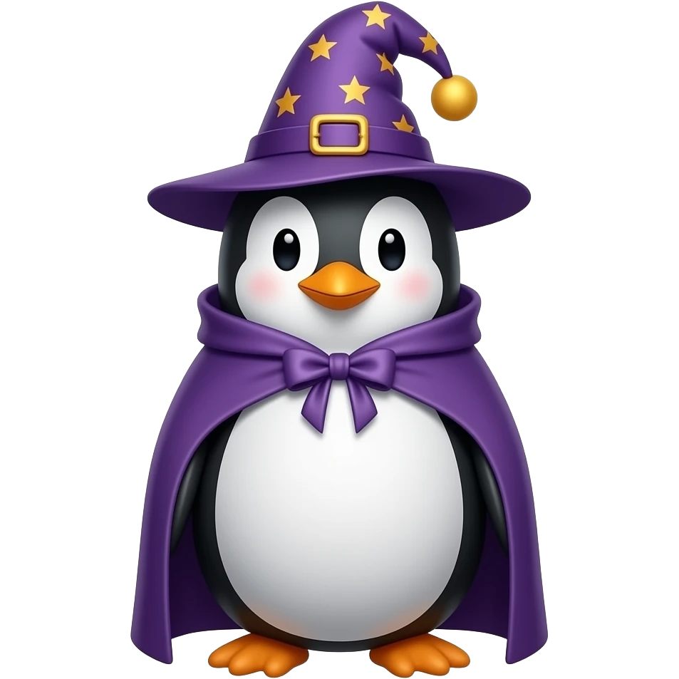 Penguin Wizard emoji