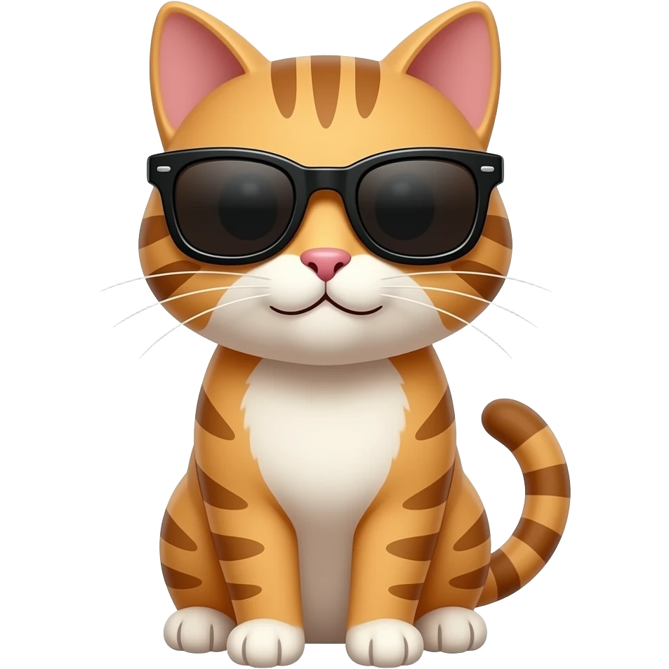 Cat wearing sunglasses emoji