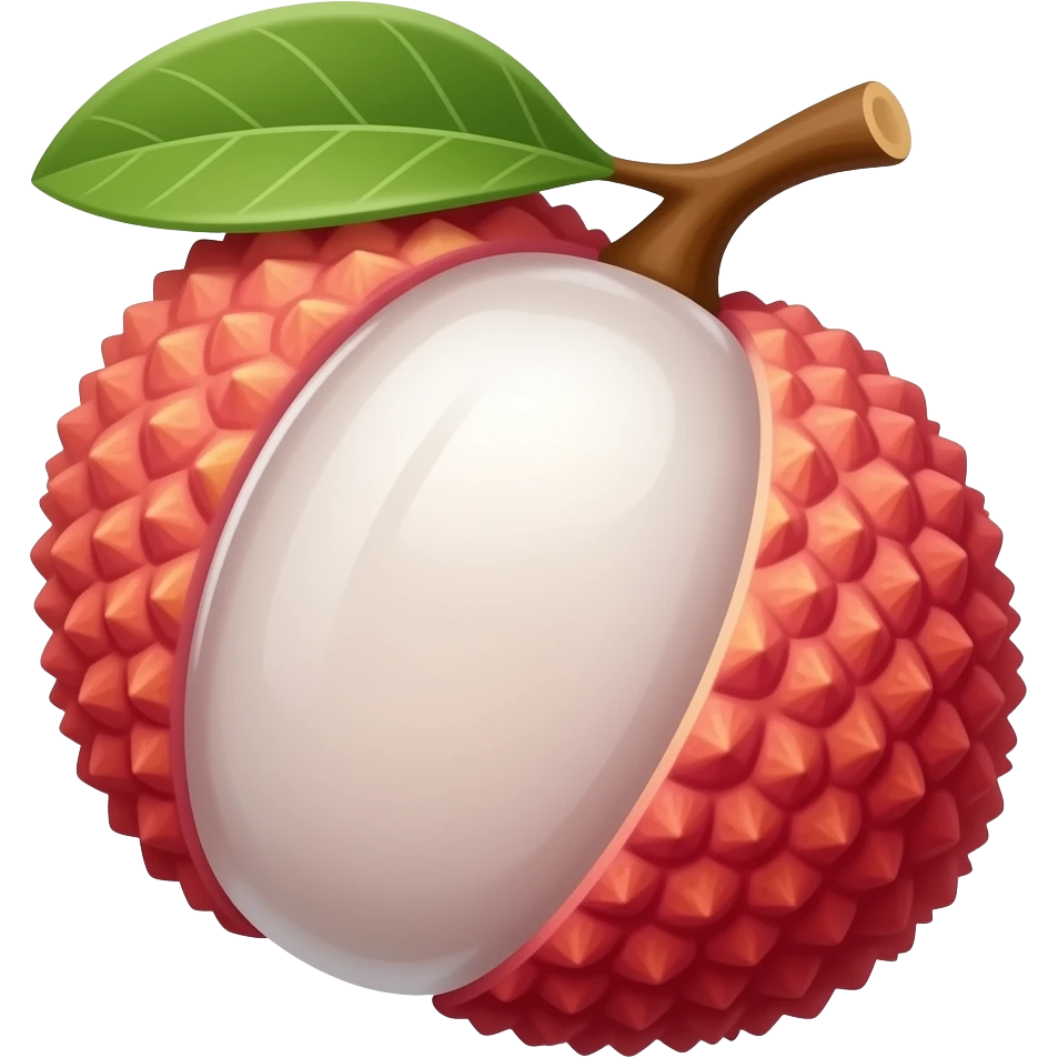 Many lychee emoji