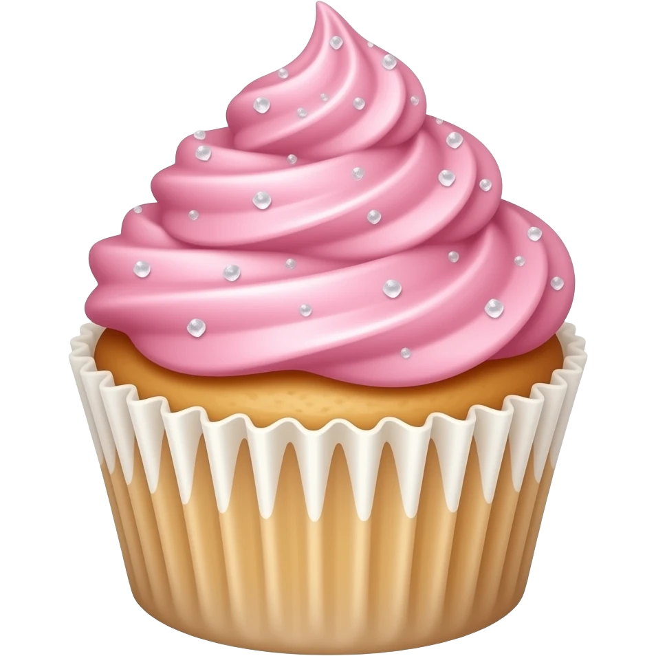Cupcake with pink icing emoji