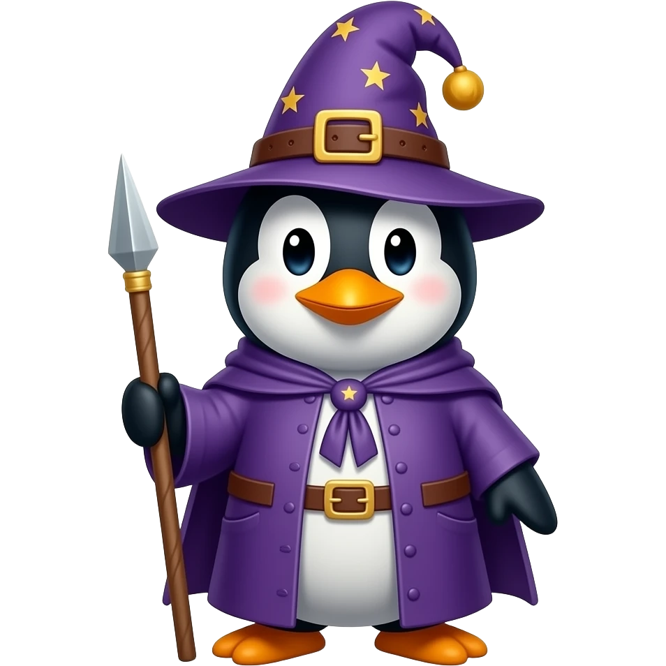 Penguin Wizard emoji