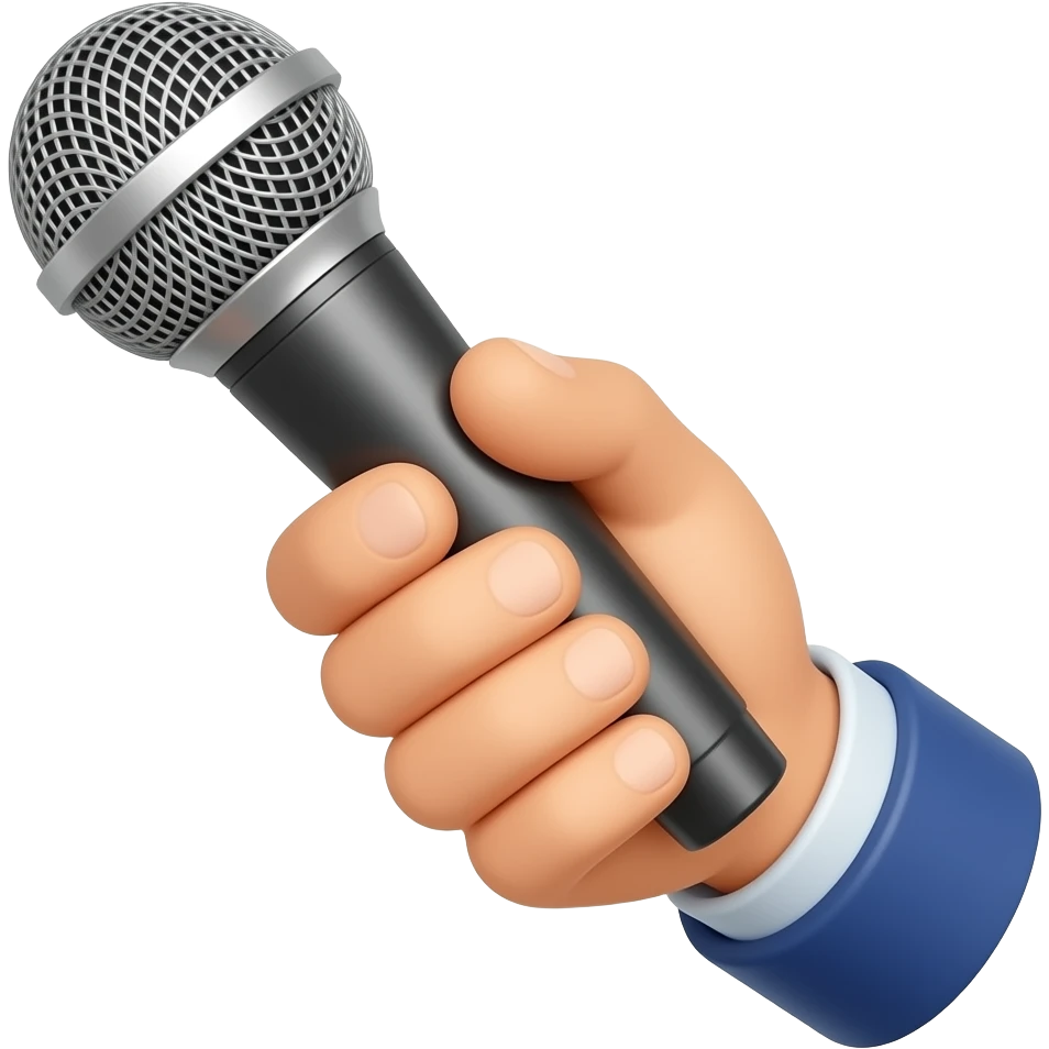 🫳 lets go of 🎤 emoji