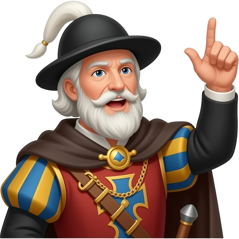 20. Medieval Town Crier     Old-fashioned village announcer dramatically starting the day. shoulder shot emoji