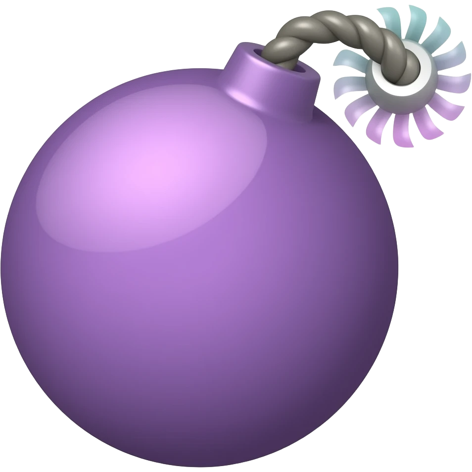 Pastel purple bomb emoji