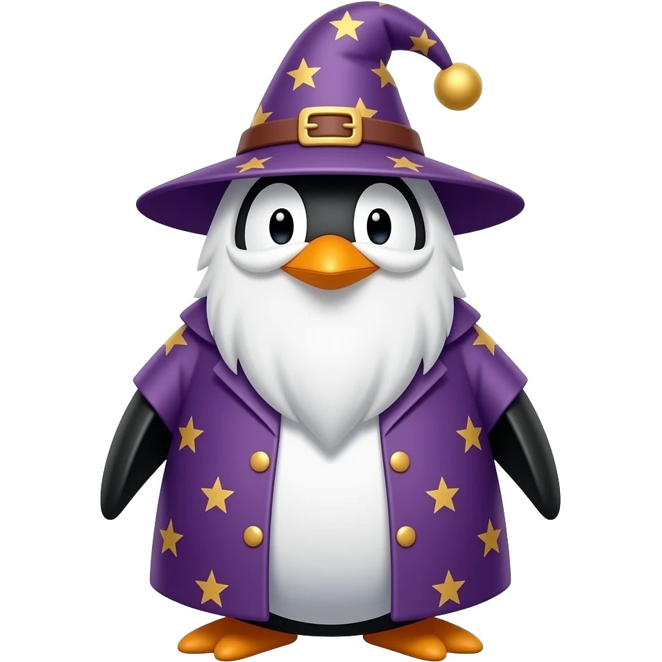 Penguin Wizard emoji