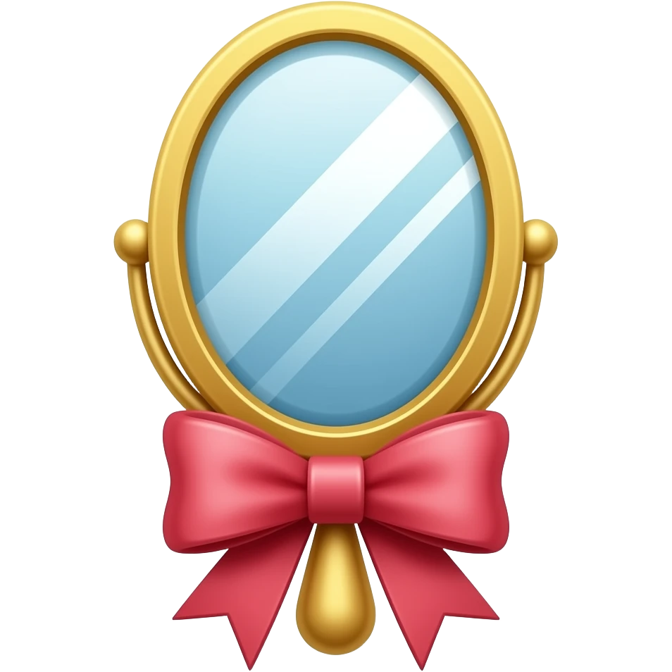 Зеркальце с бантиком emoji