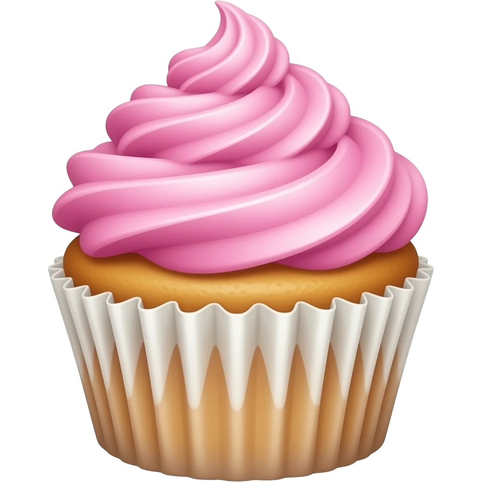 Cupcake with pink icing emoji