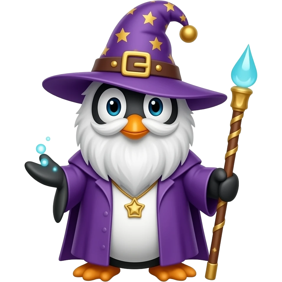 Penguin Wizard emoji