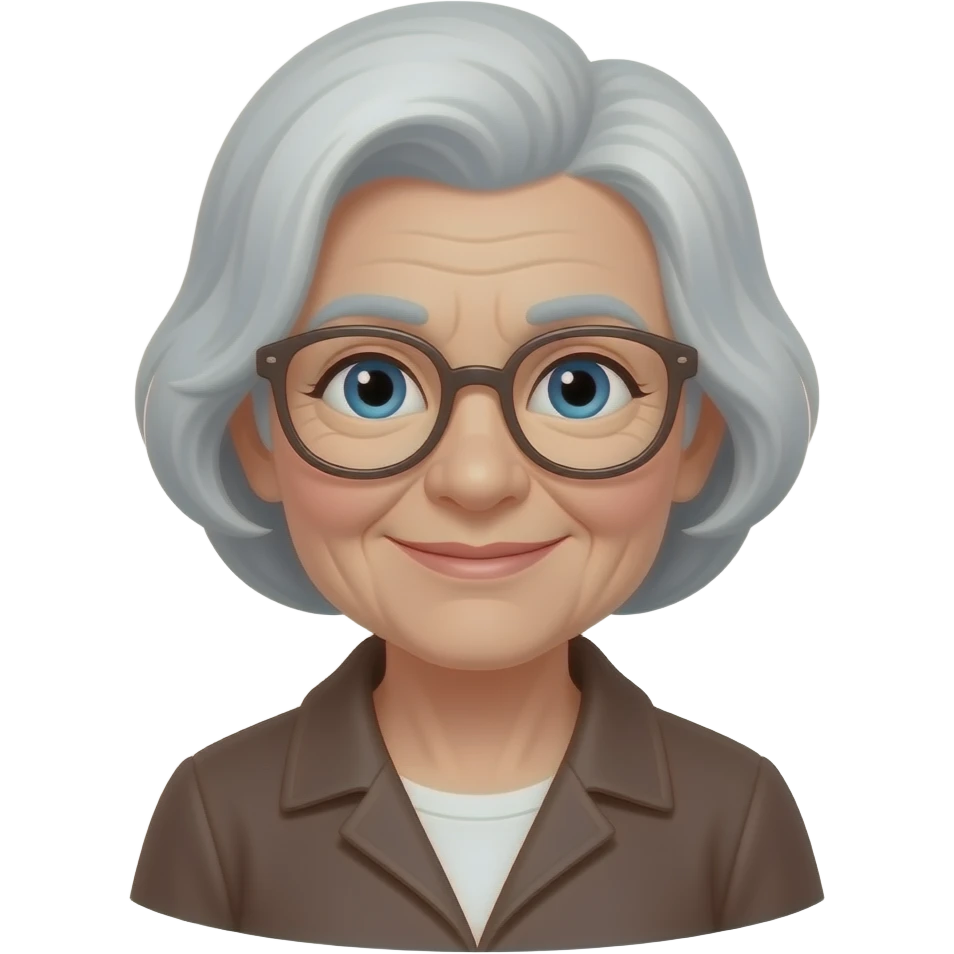 A cool modern grandma emoji