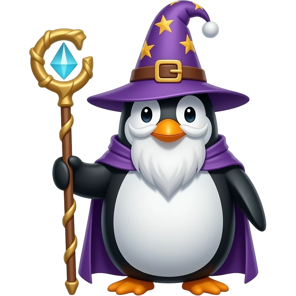Penguin Wizard emoji