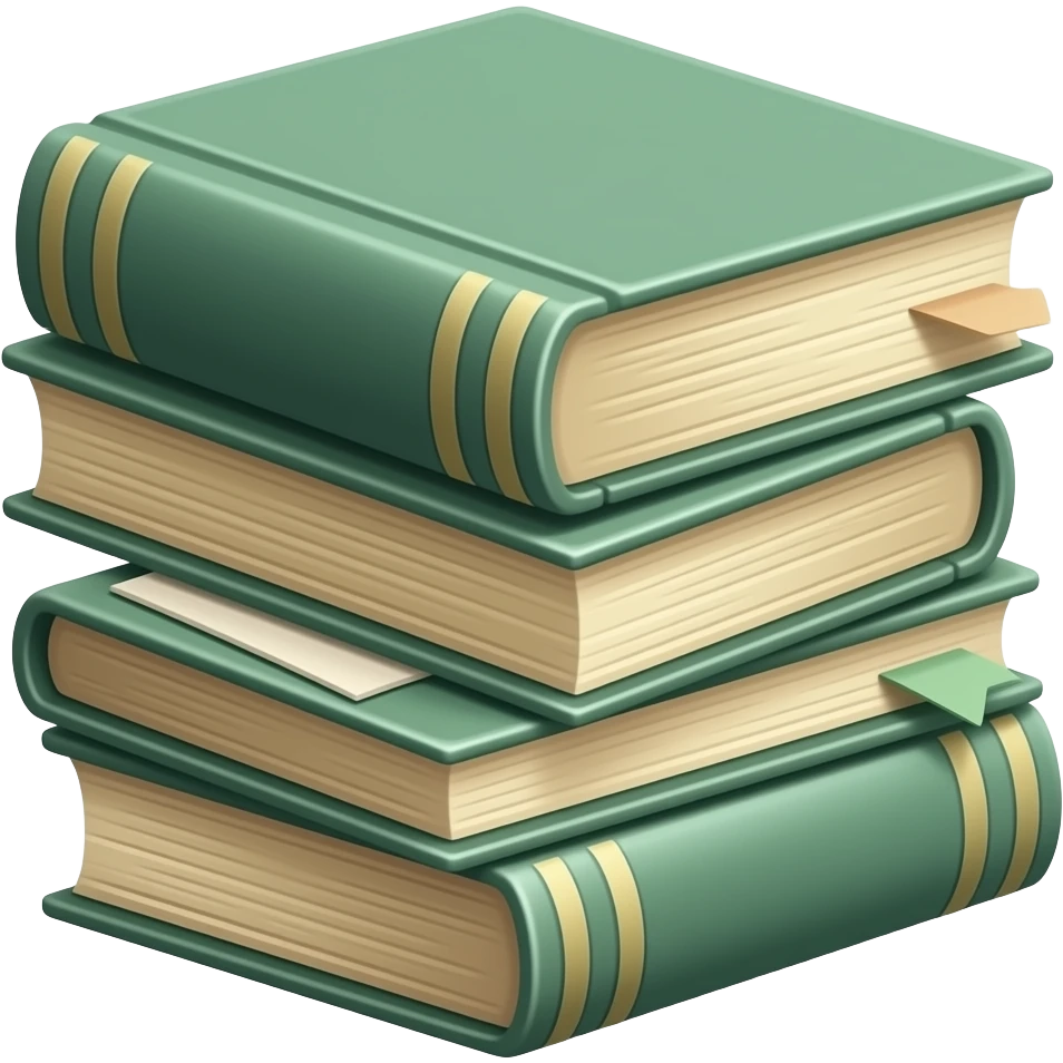 mint green vintage book stack emoji