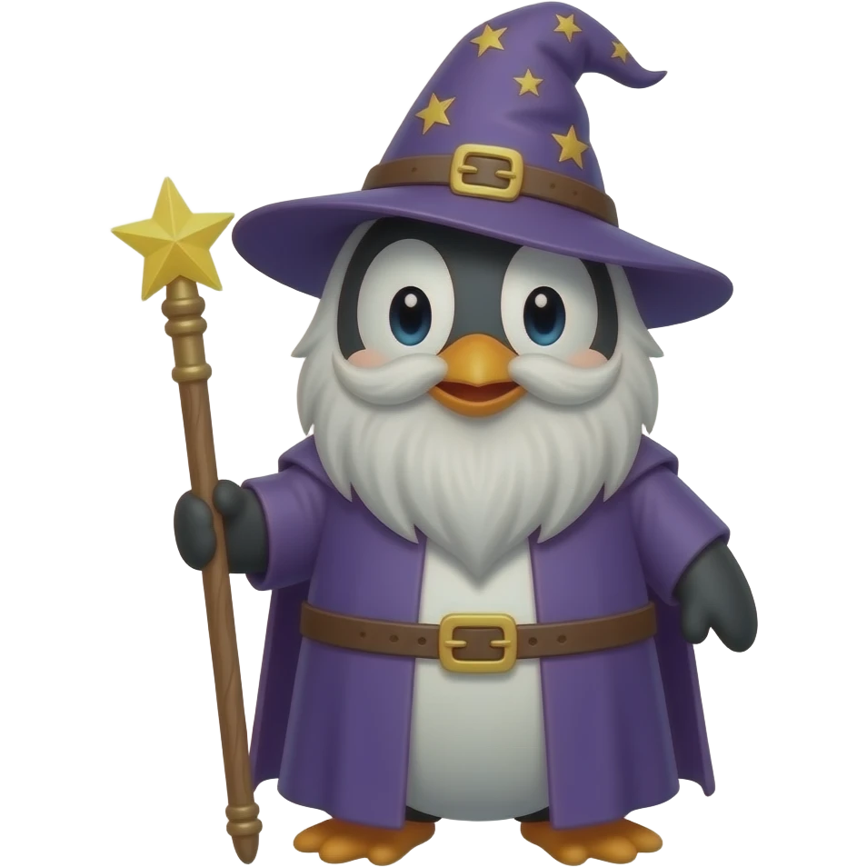 Penguin Wizard emoji