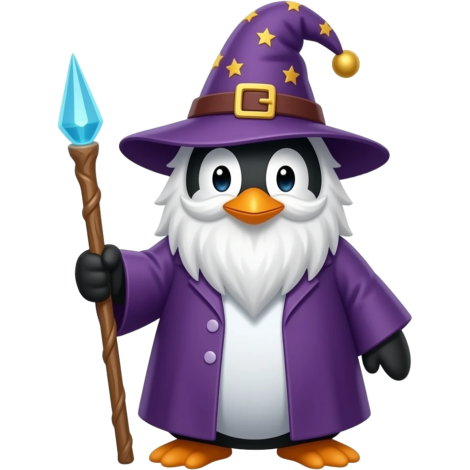 Penguin Wizard emoji