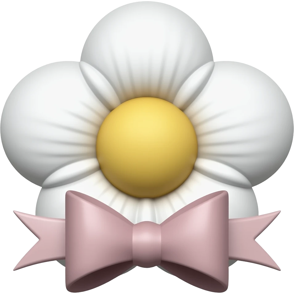 Цветочек с бантиком emoji