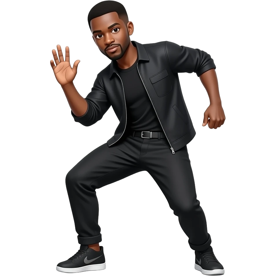make a black man, really black, doing black things emoji